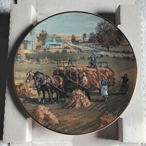 1981 "Wheat Harvest" by Peter Etril Snyder 9 1/2" Collector's Plate 1556!!
